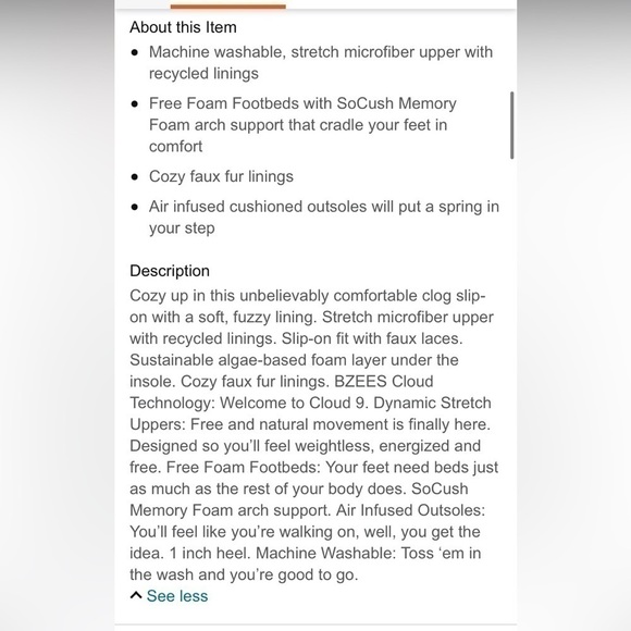 BZEES women’s golden cozy clog in black. Size 7.5. - Picture 10 of 10